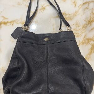 Coach Black Leather Shoulder Bag